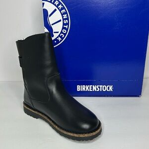 Birkenstock Uppsala Shearling black pull on ankle boots size 37. New in box